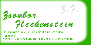 zsombor fleckenstein business card